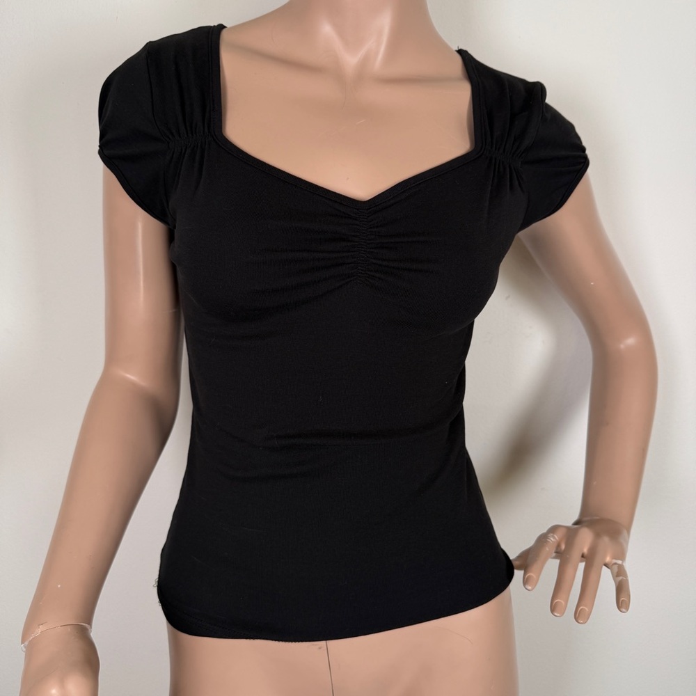 Hell Bunny Mia top shirt goth pinup XS